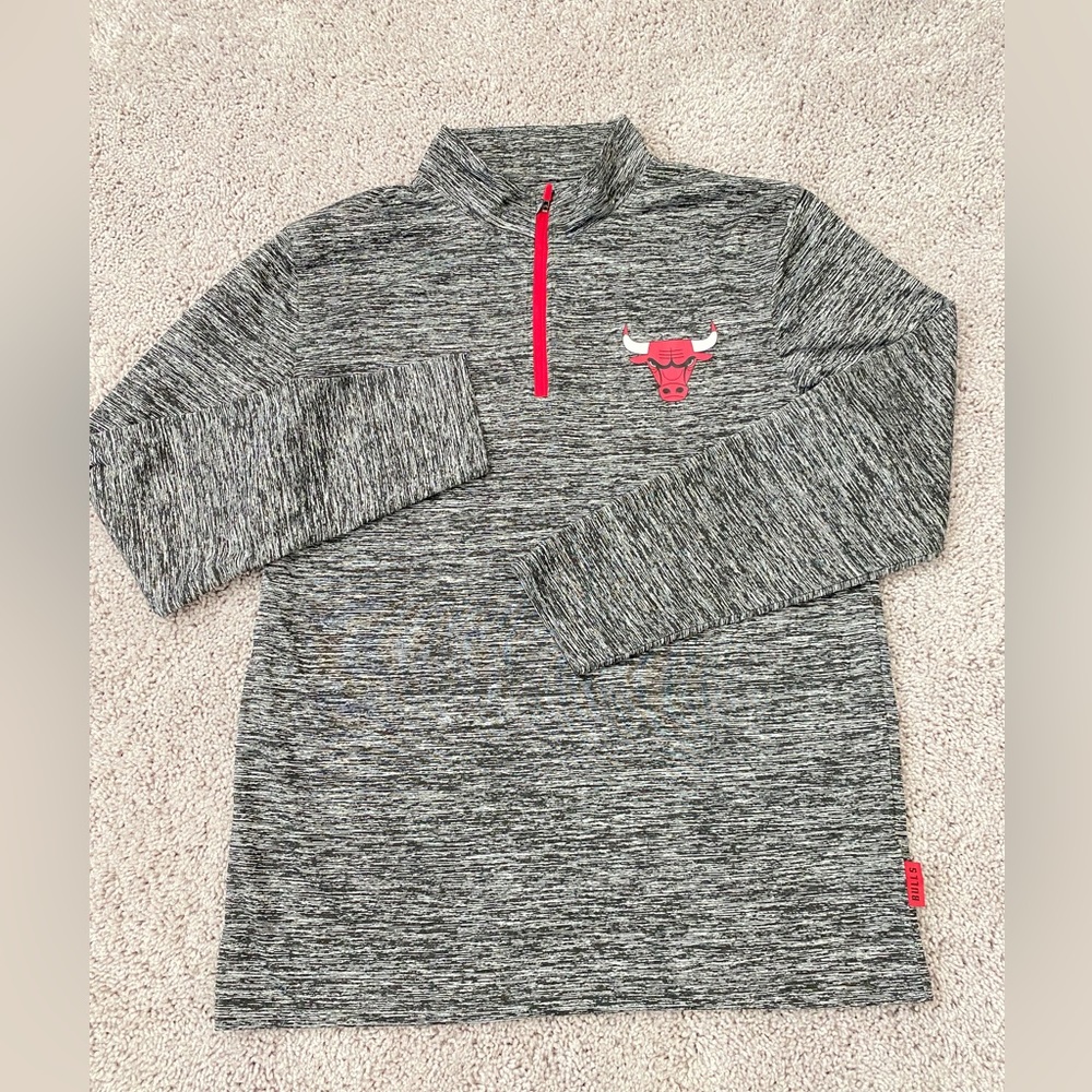 Nba Chicago Bulls Team Halfzip Basketball Pullover Shirt Large